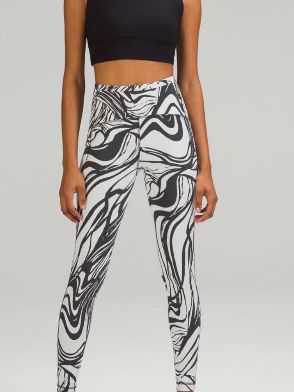lululemon athletica Black & White Abstract Leggings